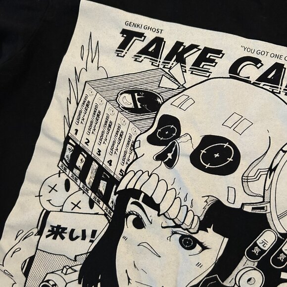 Genki Ghost Take Care 003 GG Girl & Model Ghost T-Shirt Tee Size Small Anime - Picture 5 of 10